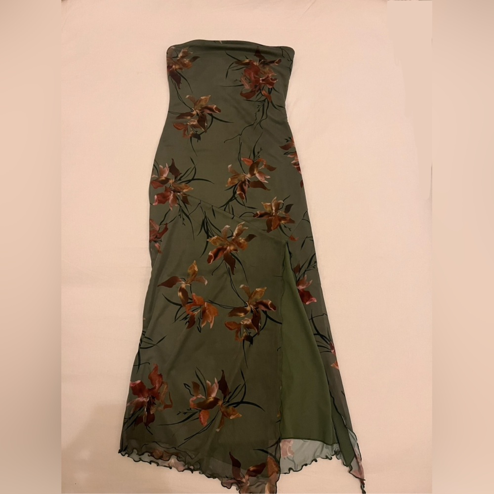 Urban Outfitters Green Mesh Samara dress